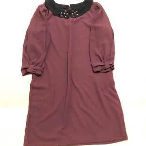 LC Lauren Conrad dress cute collar, pearl flowers